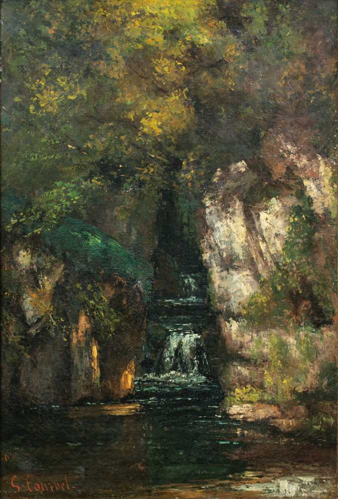 A Waterfall Near Ornans (1865) - Gustave Courbet