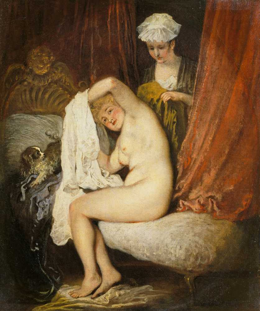 A Woman at Her Toilet - Jean-Antoine Watteau