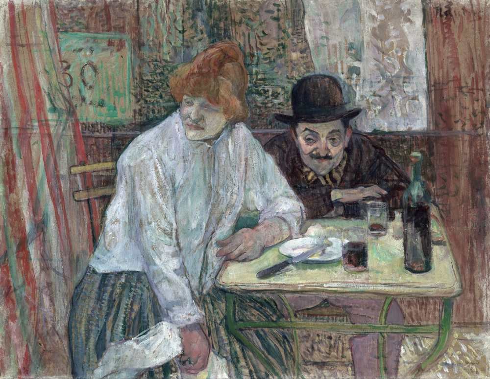 A la Mie in the Restaurant - Toulouse-Lautrec