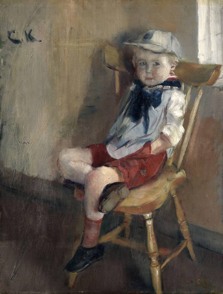 A little Boy on a Chair - Christian Krohg