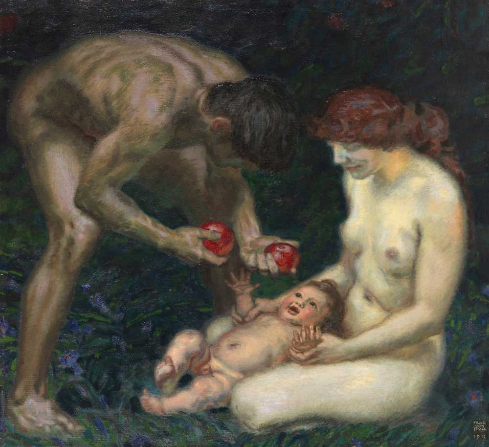 Adam and Eve (The Family) (1912) - Franz von Stuck
