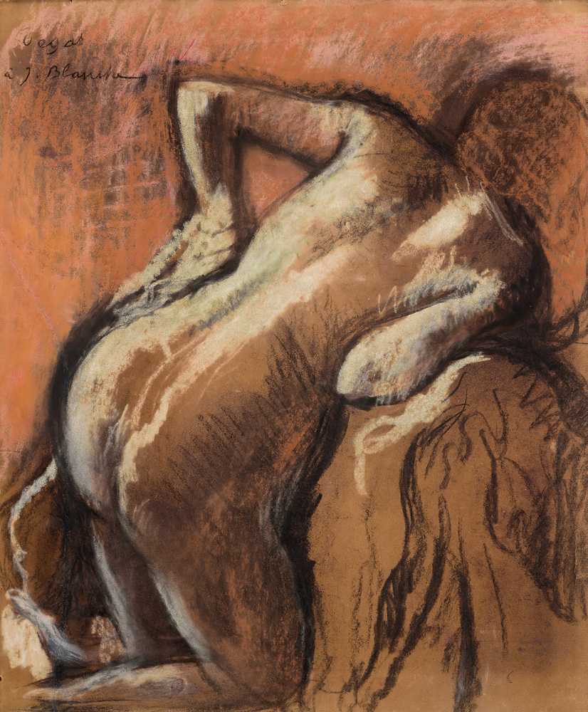 After the bath, woman wiping herself (1892) - Edgar Degas