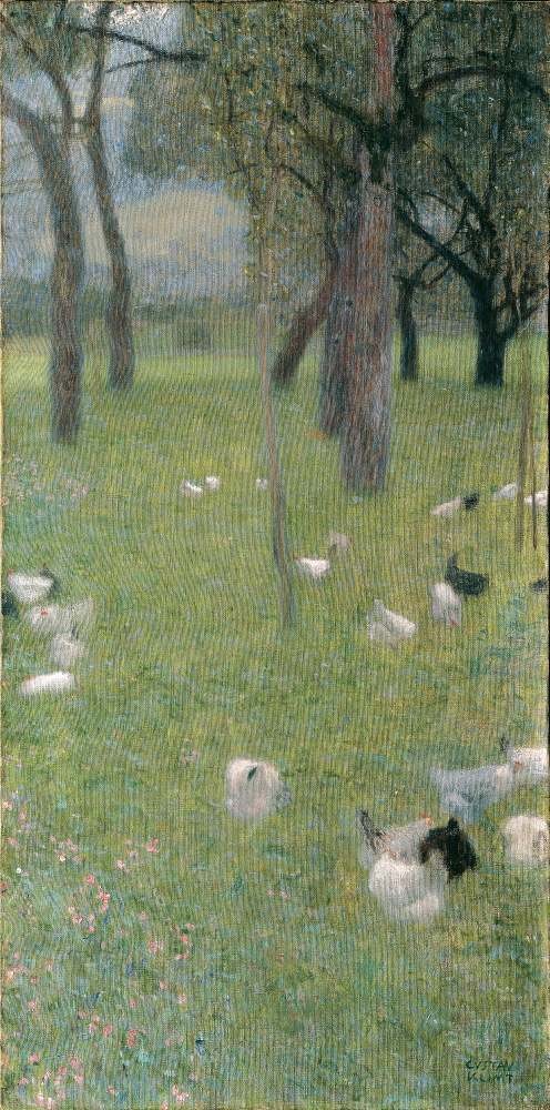 After the rain (garden with chickens in St. Agatha) - Klimt