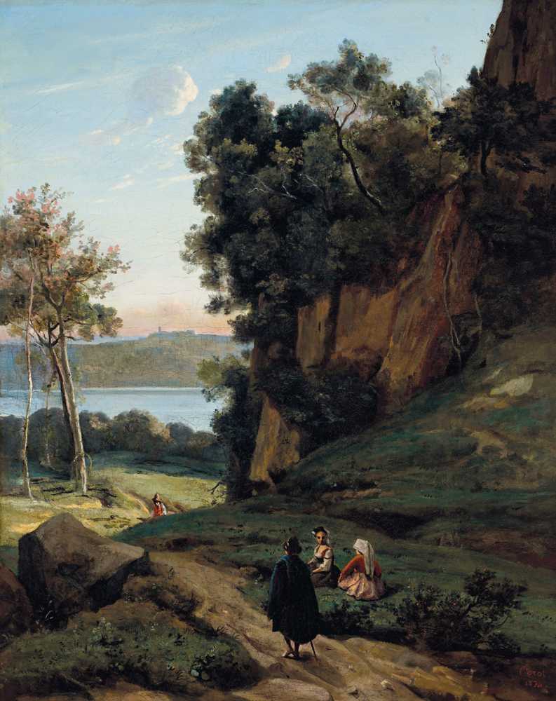 Albano Italians (1834) - Jean Baptiste Camille Corot