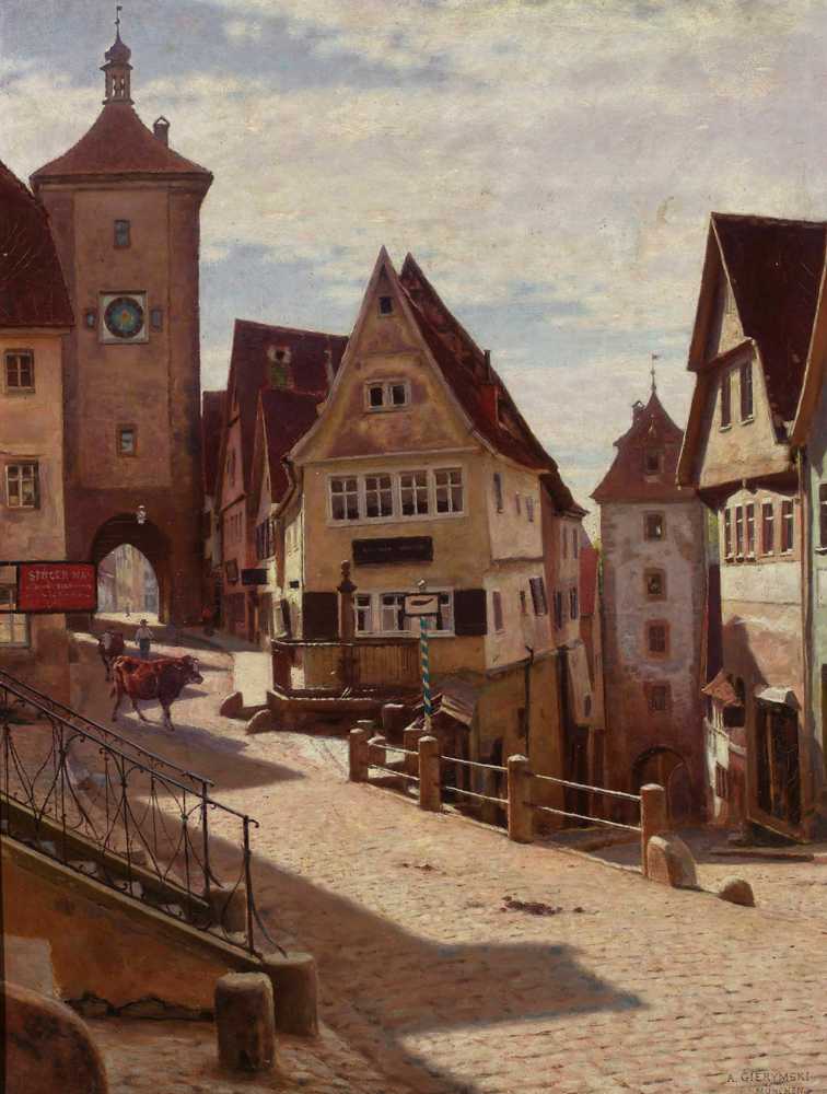 Am Plonlein in Rothenburg (1896-1897) - Aleksander Gierymski