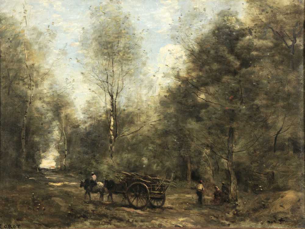 An alley in the woods of Wagnonville (1871-1875) - Jean Baptiste Camille Corot