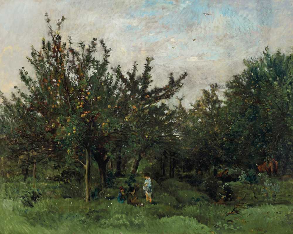 An orchard (circa 1871-1878) - Charles-Francois Daubigny