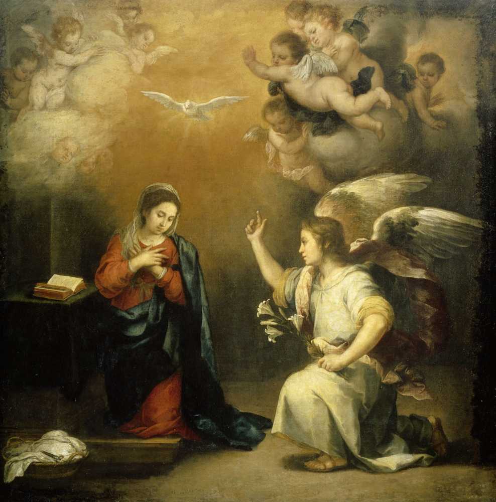Annunciation to the Virgin - Bartolome Esteban Perez Murillo
