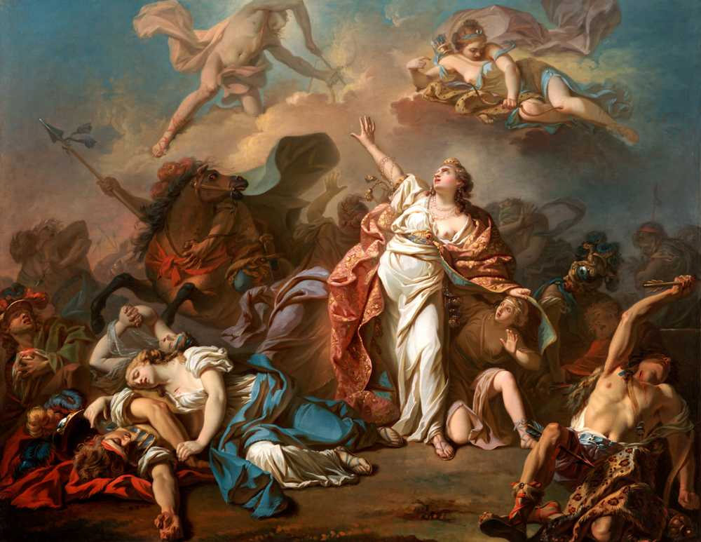 Apollo And Diana Attacking The Children Of Niobe (1772) - Jacques-Louis David