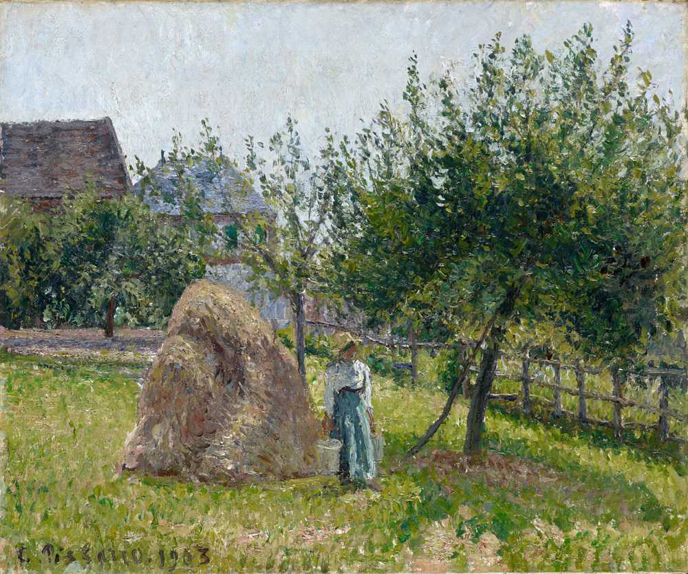 Apple Trees in Eragny, Sunny Morning (1903) - Camille Pissarro