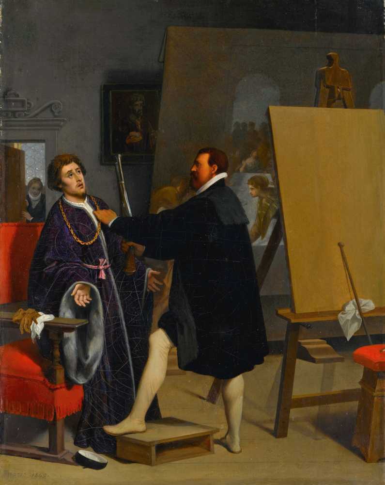 Aretino in the Studio of Tintoretto (1848) - Jean-Auguste-Dominique Ingres