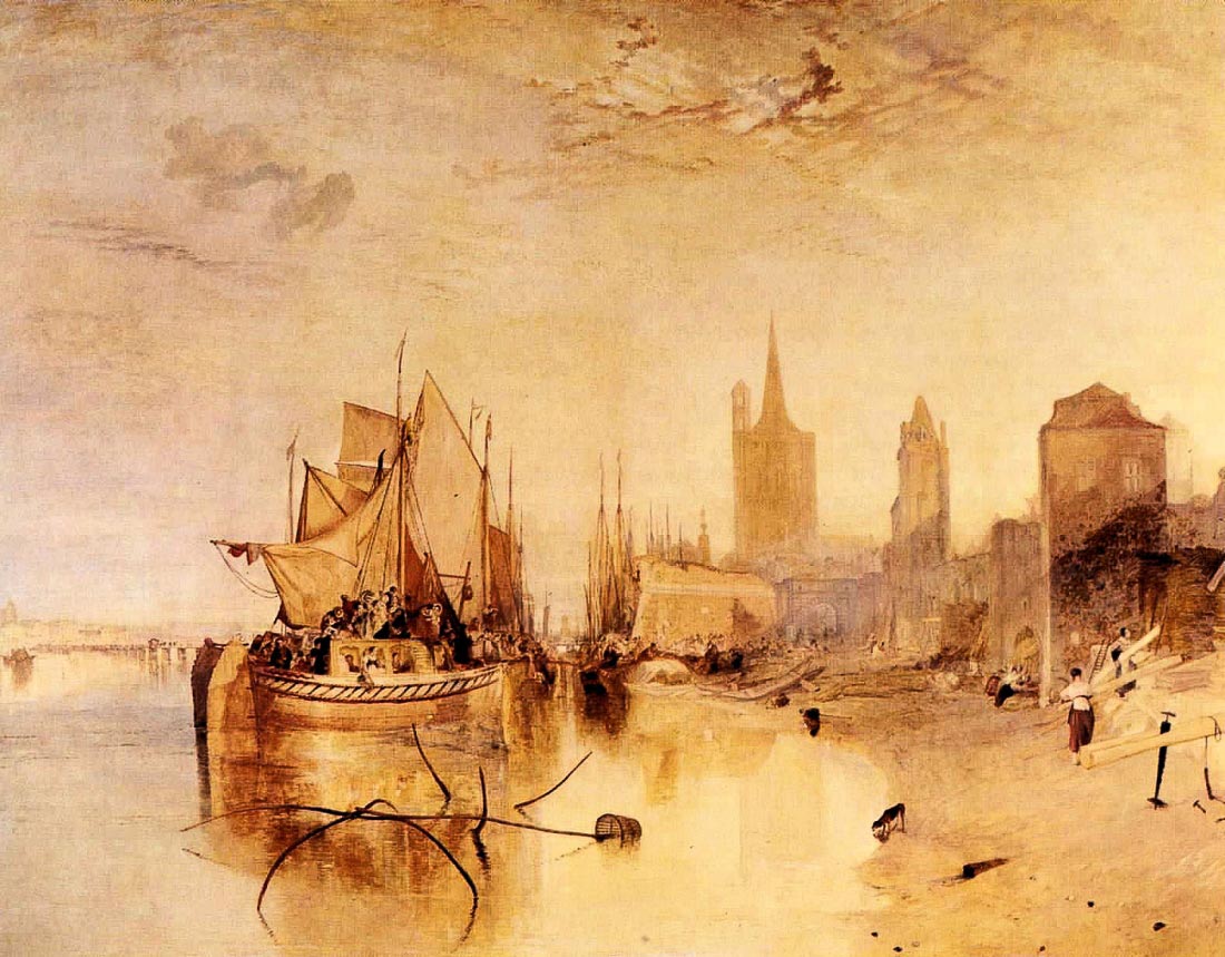 Arrival of boat, Cologne - Joseph Mallord Turner