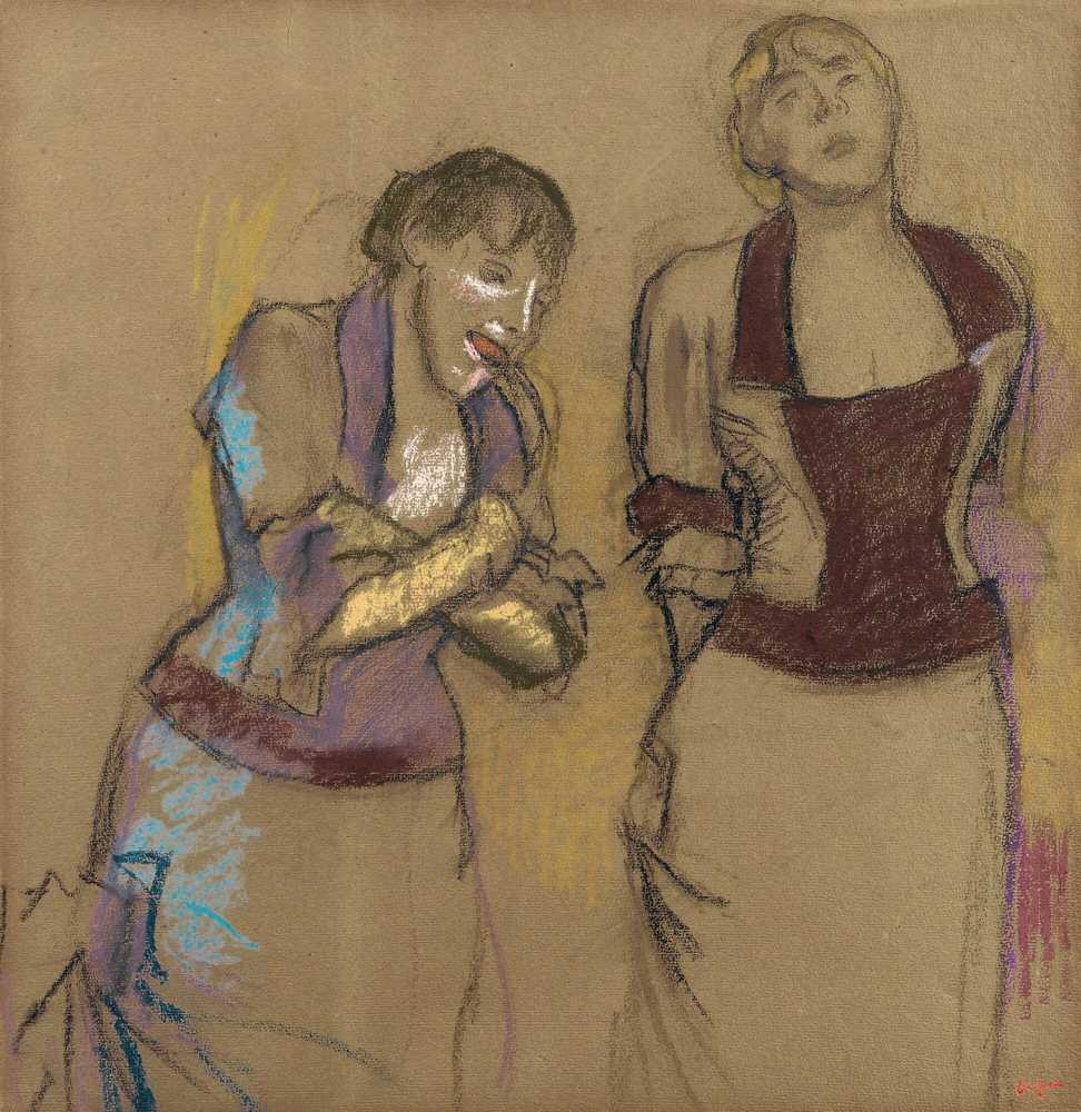 At the Cafe-Concert, Two Singers (1878-1880) - Edgar Degas