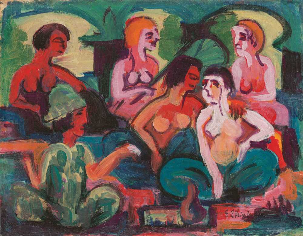 At the Palace of the Princesses (circa 1922) - Ernst Ludwig Kirchner