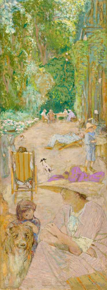 At the Pavilions at Cricqueboeuf. In Front of the House (1911) - Vuillard