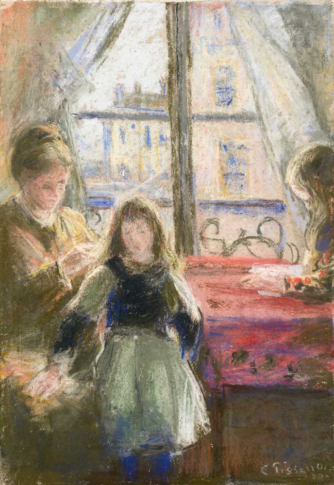 At the Window, Rue des Trois Freres (1878–79) - Camille Pissarro