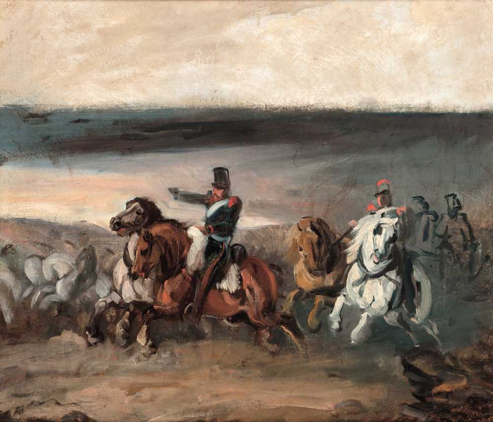 Attack of French Artillery (1835) - Piotr Michałowski