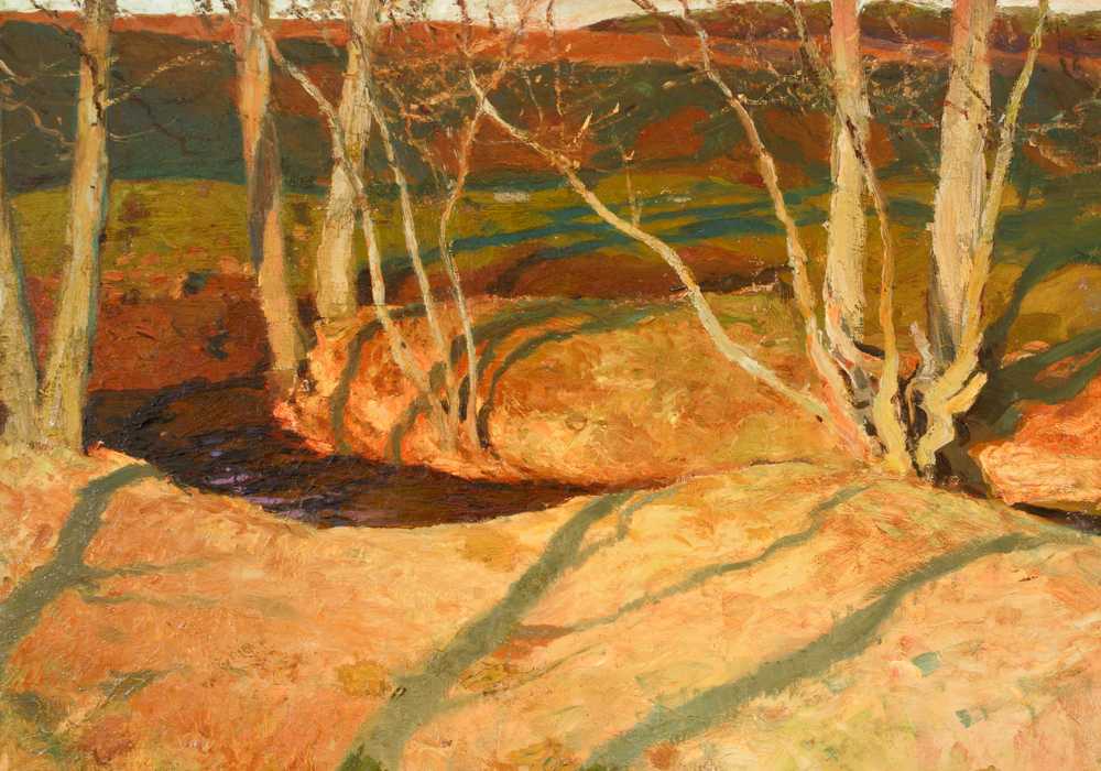 Autumn landscape at sunset (1907) - Ferdynand Ruszczyc
