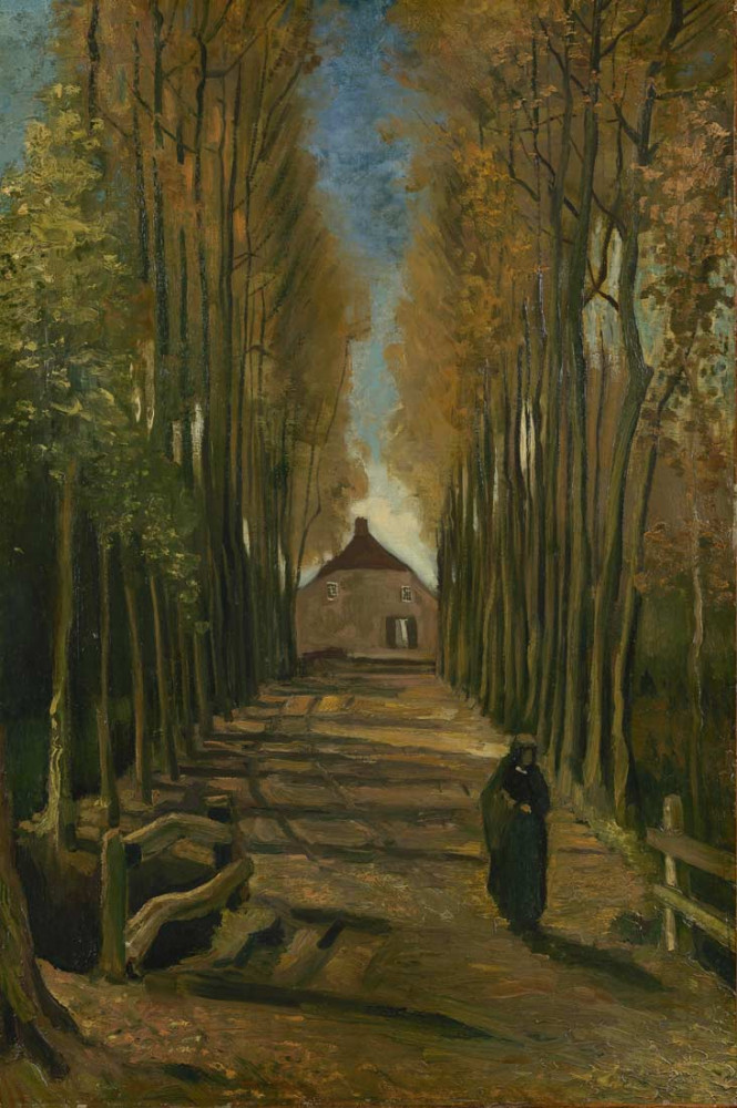 Avenue of poplars in autumn - Van Gogh
