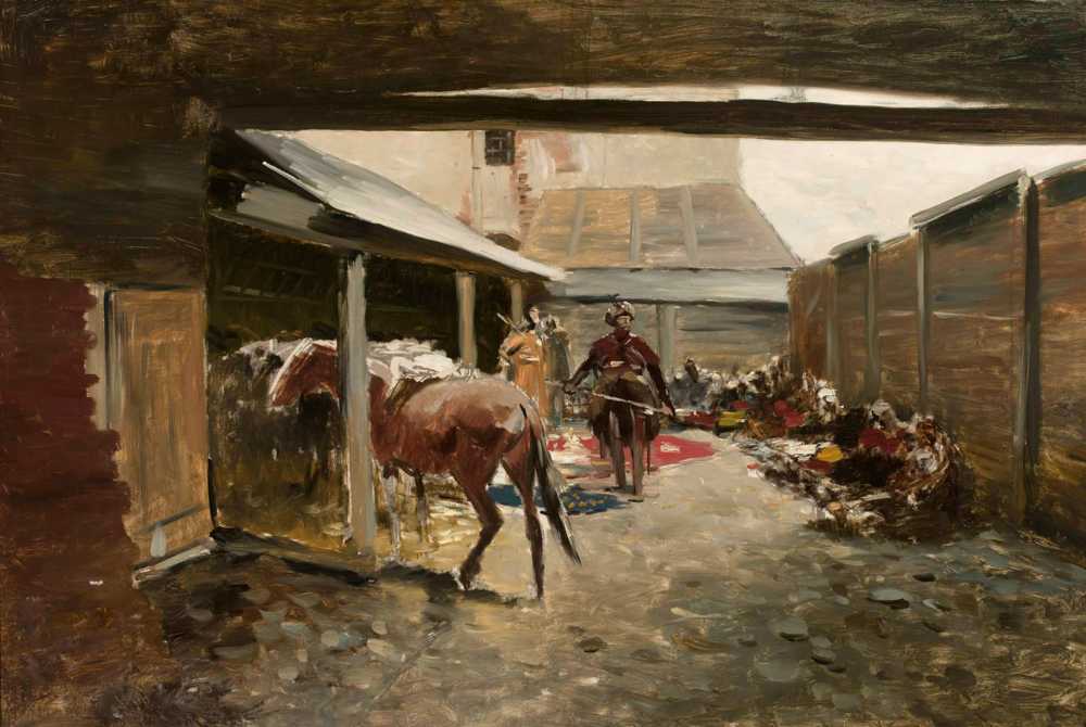 Backyard (1897-1900) - Józef Brandt