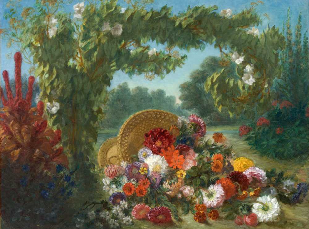 Basket of Flowers (1848–49) - Ferdinand Victor Eugene Delacroix