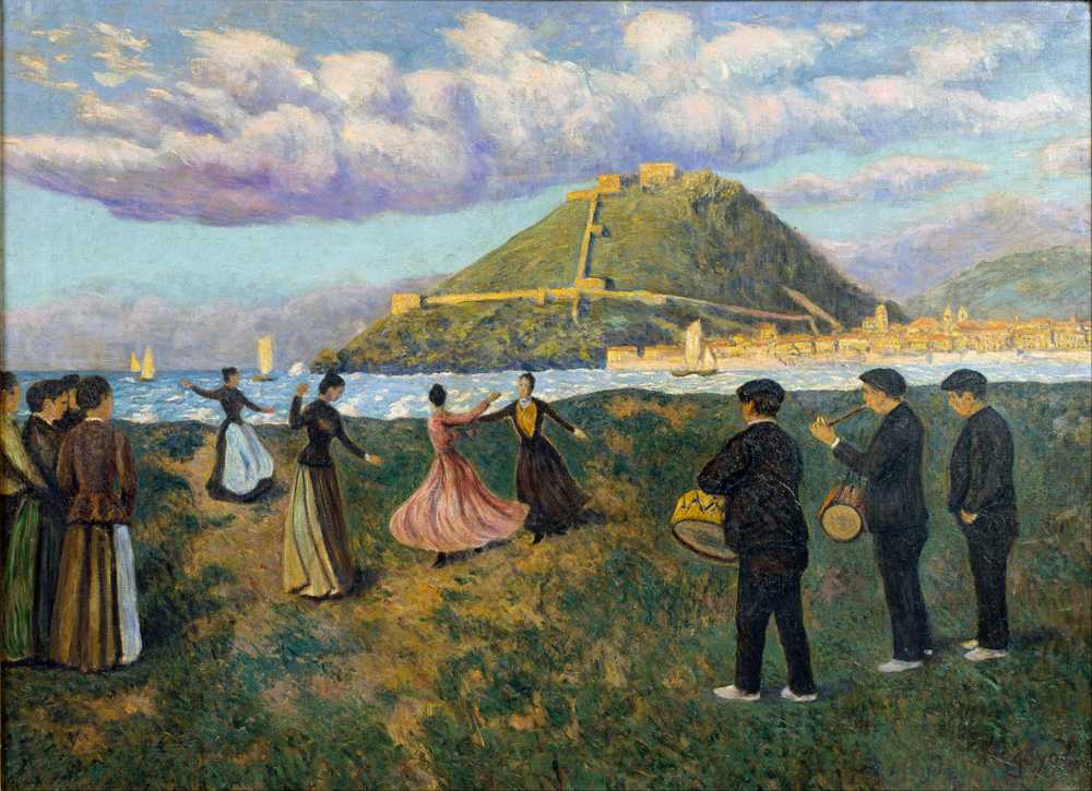Basque Celebration (dance at El Antiguo, San Sebastián) (1890) - Regoyos