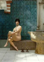 Bather At The Bush Pool - Jean-Leon Gerome