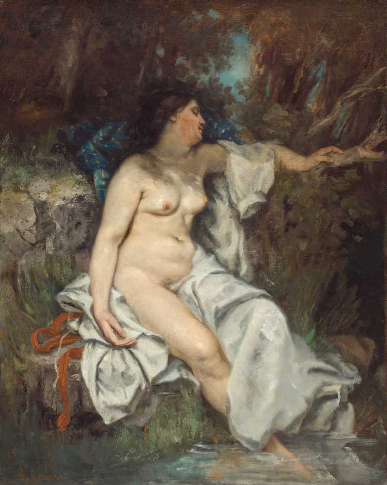 Bather Sleeping by a Brook (1845) - Gustave Courbet