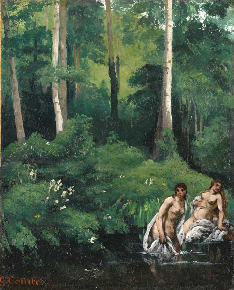 Bathers in the forest - Gustave Courbet
