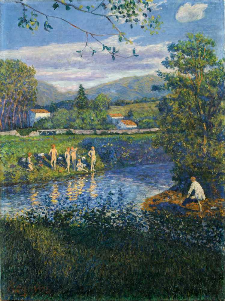 Bathing in Rentería (1900) - Dario de Regoyos