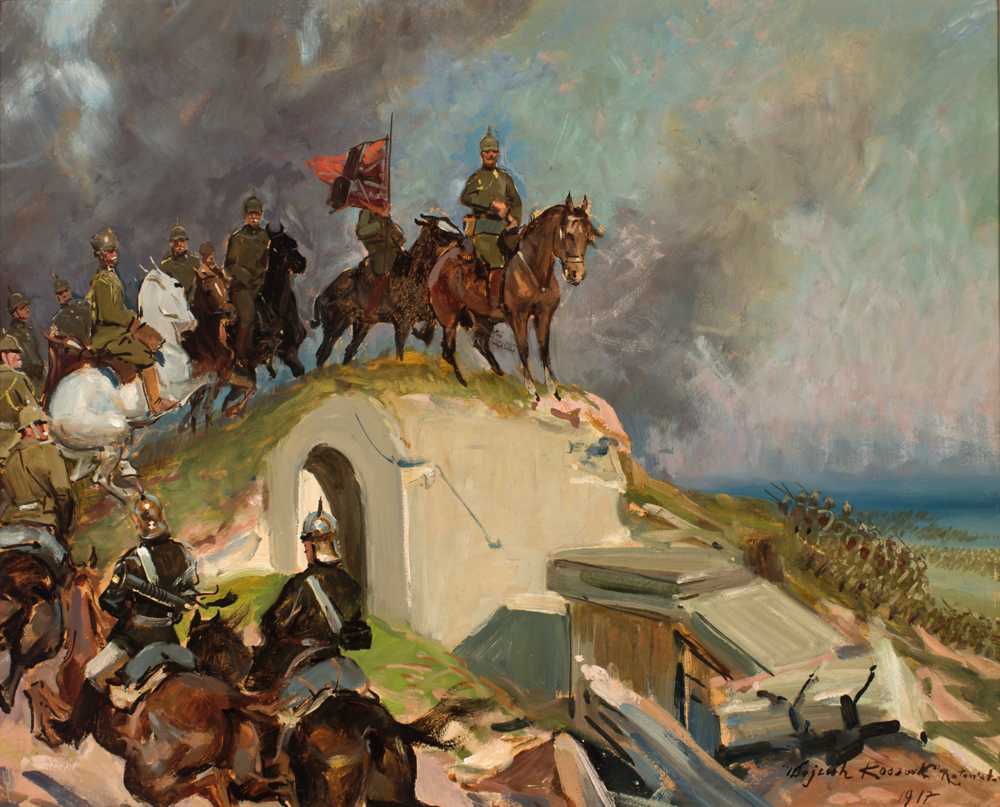 Battle Scene from the First World War (1917) - Wojciech Kossak