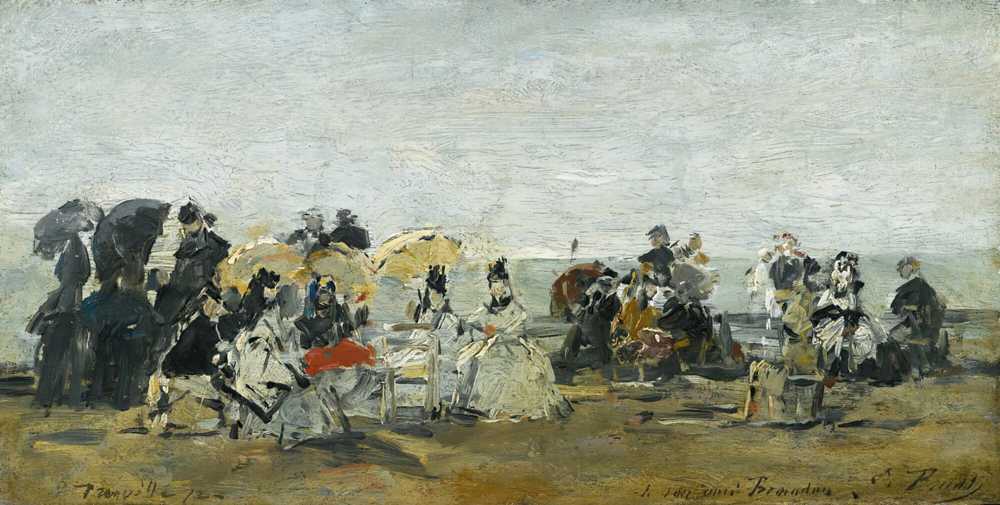 Beach Scene at Trouville (1872) - Eugene Boudin
