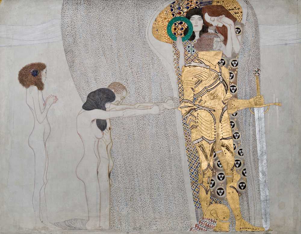 Beethoven Frieze; ‘The Sufferings of Weak Mankind’ and ‘The Wel... - Klimt