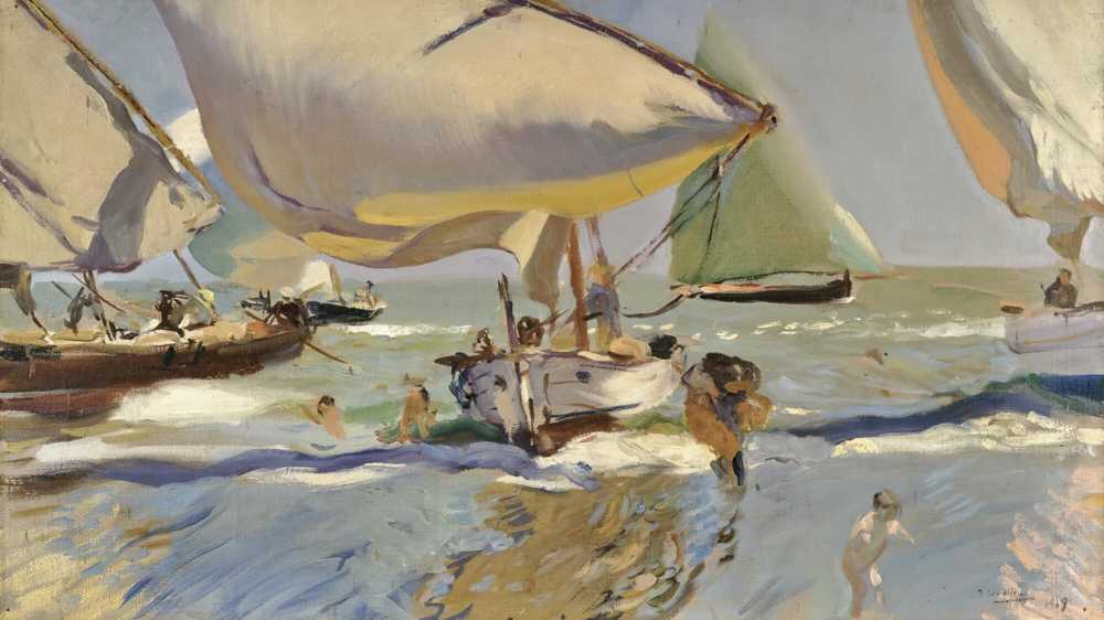 Boats On The Shore (1909) - Joaquin Sorolla y Bastida