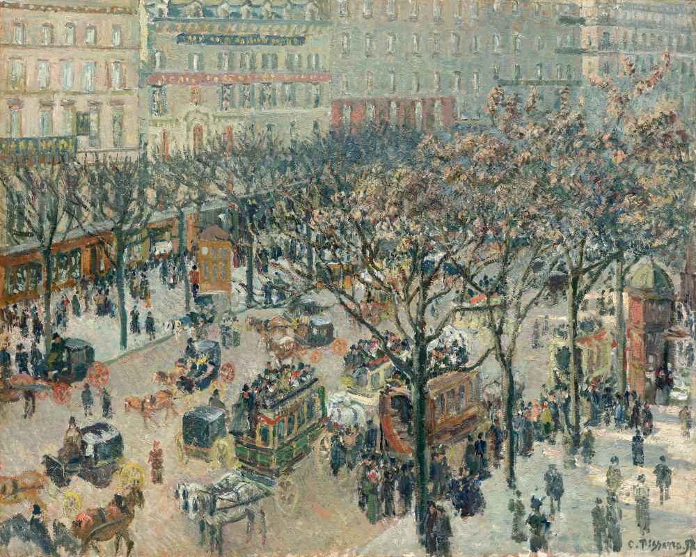 Boulevard des Italiens, Morning, Sunlight - Camille Pissarro