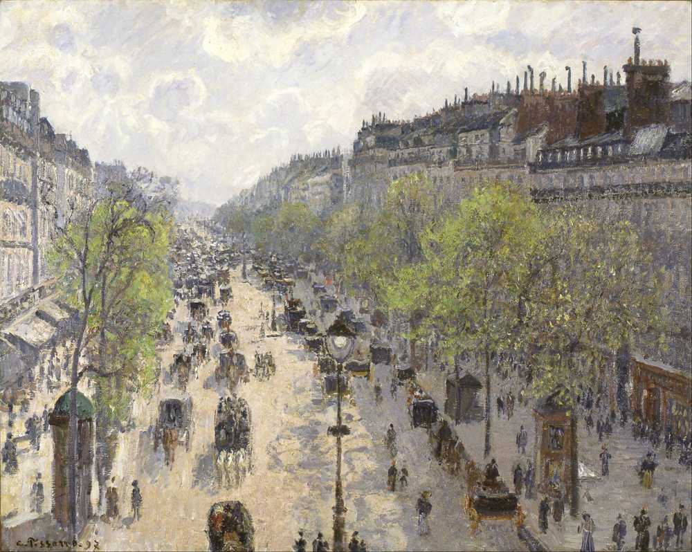 Boulevard Montmartre, Spring (1897) - Camille Pissarro