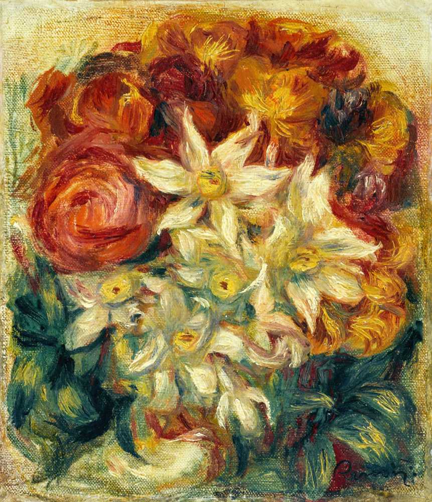 Bouquet of narcissus and roses (1914) - Auguste Renoir