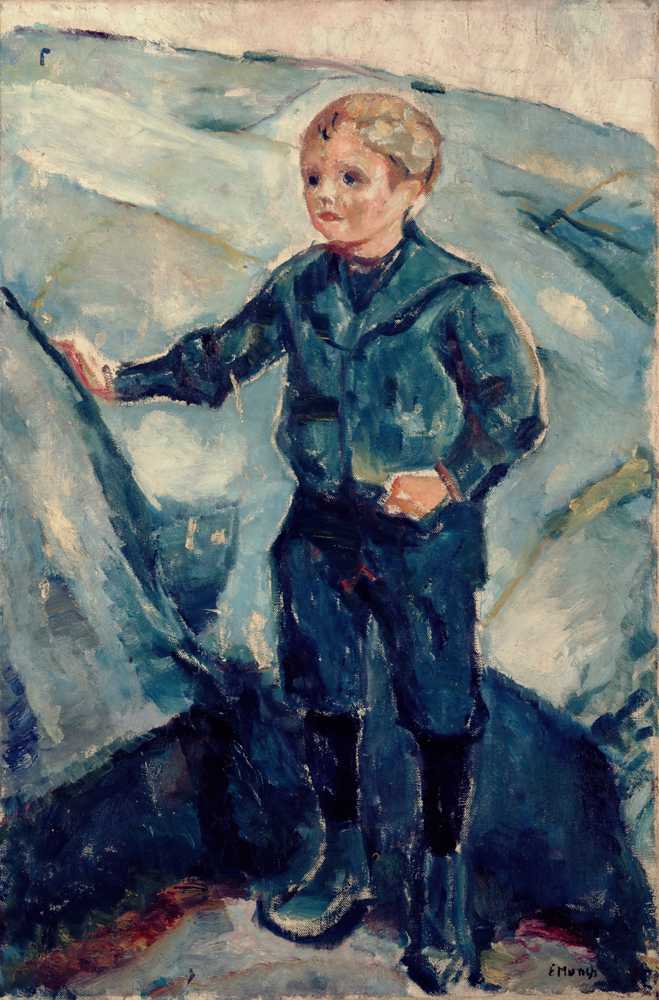 Boy In Blue (ca. 1900) - Edward Munch