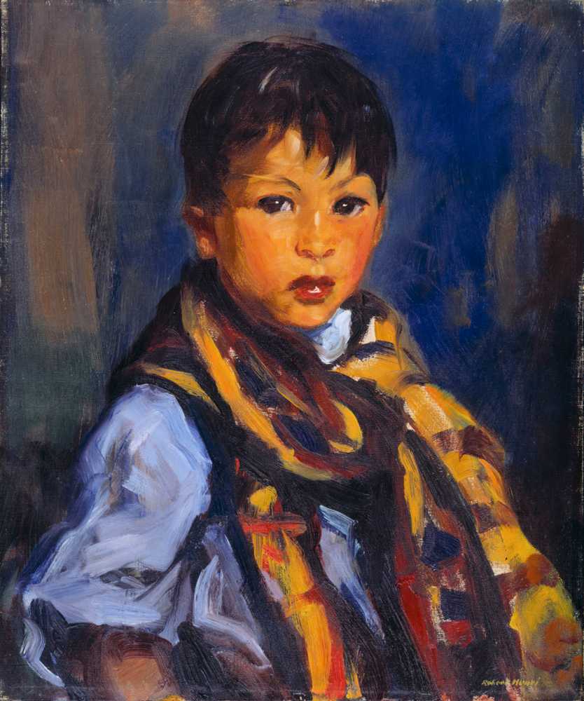 Boy with Plaid Scarf (1916) - Robert Henri