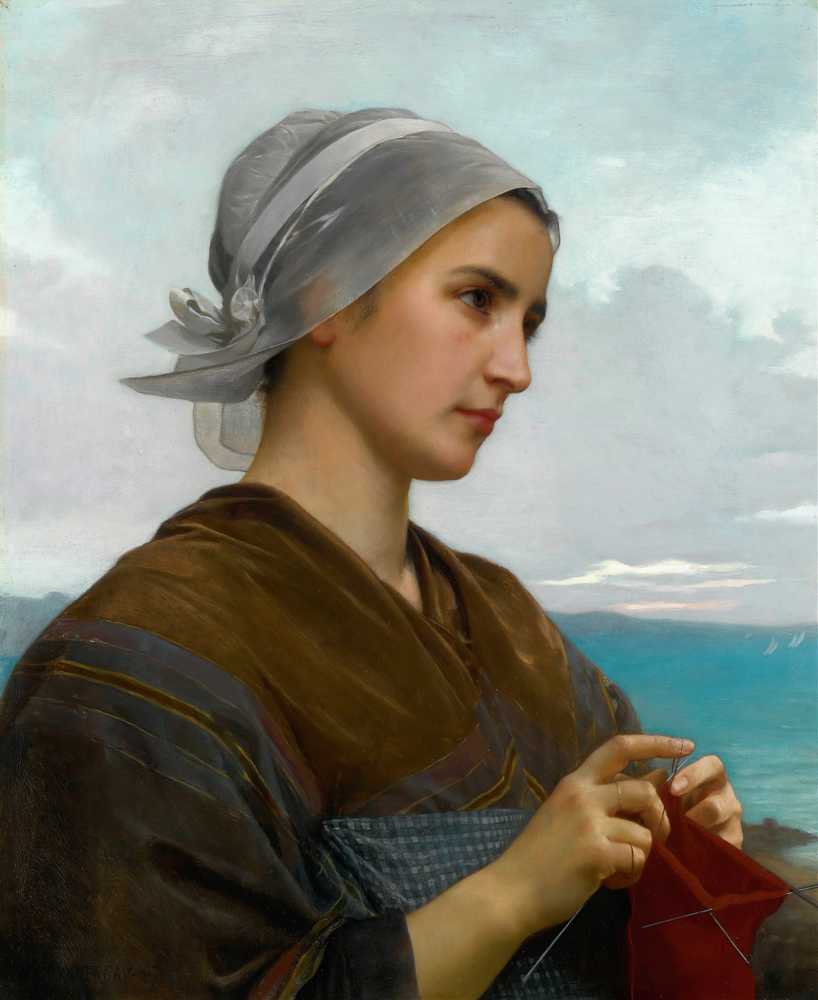 Breton knitter (1871) - William-Adolphe Bouguereau