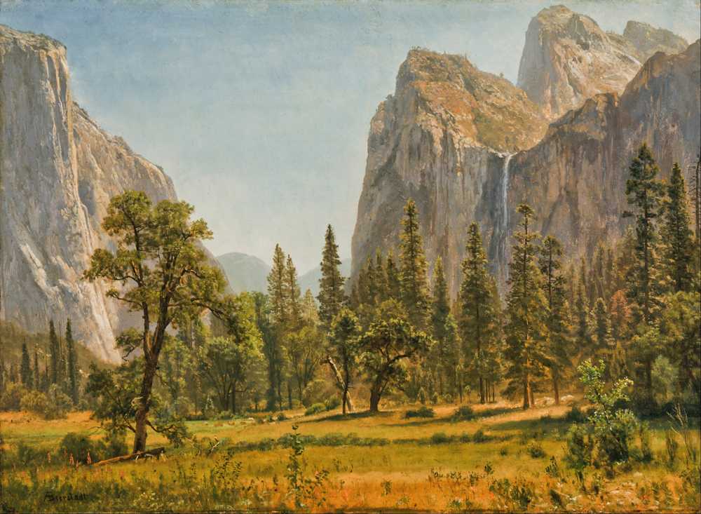 Bridal Veil Falls, Yosemite Valley, California - Albert Bierstadt