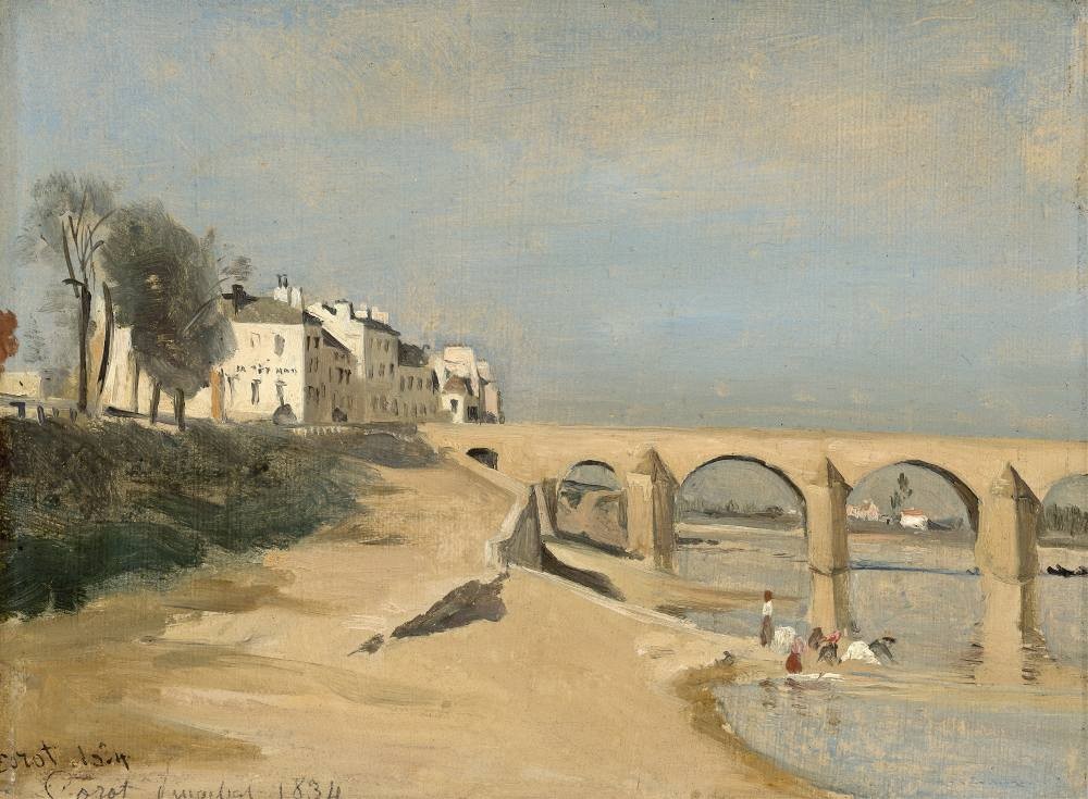 Bridge on the Saone River at Macon - Jean Baptiste Camille Corot