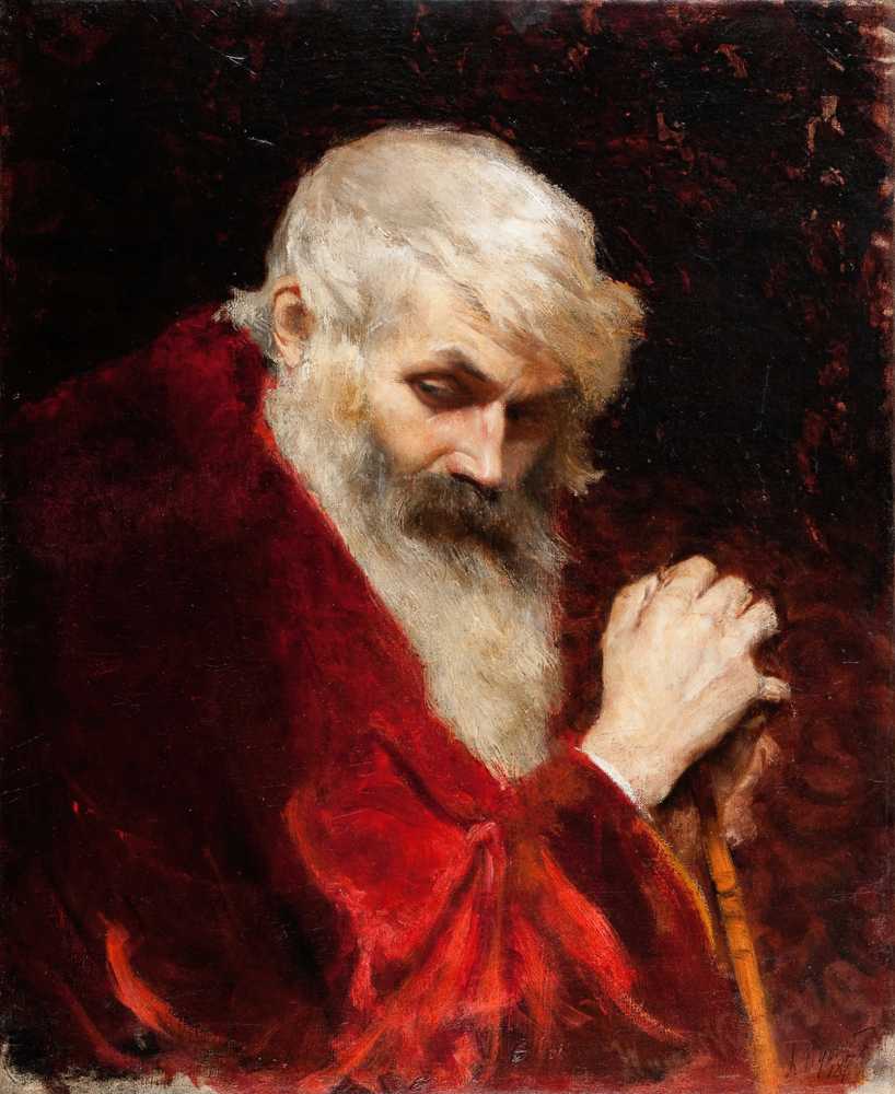 Bust of a Bearded Old Man (1876) - Leon Wyczółkowski