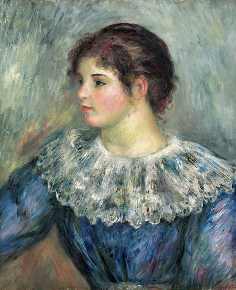 Bust Portrait Of A Young Girl (circa 1893) - Auguste Renoir