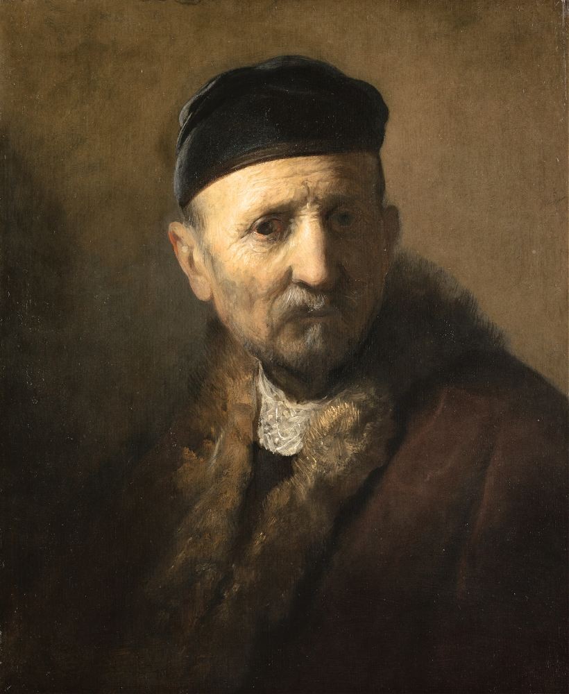 Bust of an old man with a cap - Rembrandt