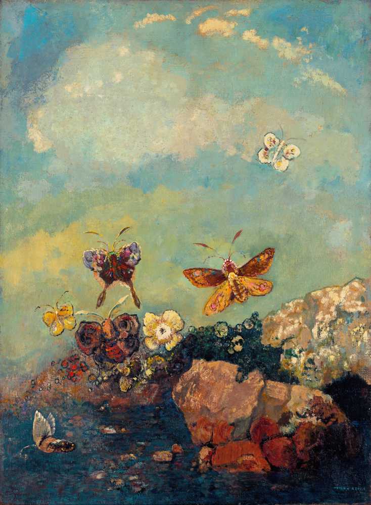Butterflies (circa 1910) - Odilon Redon
