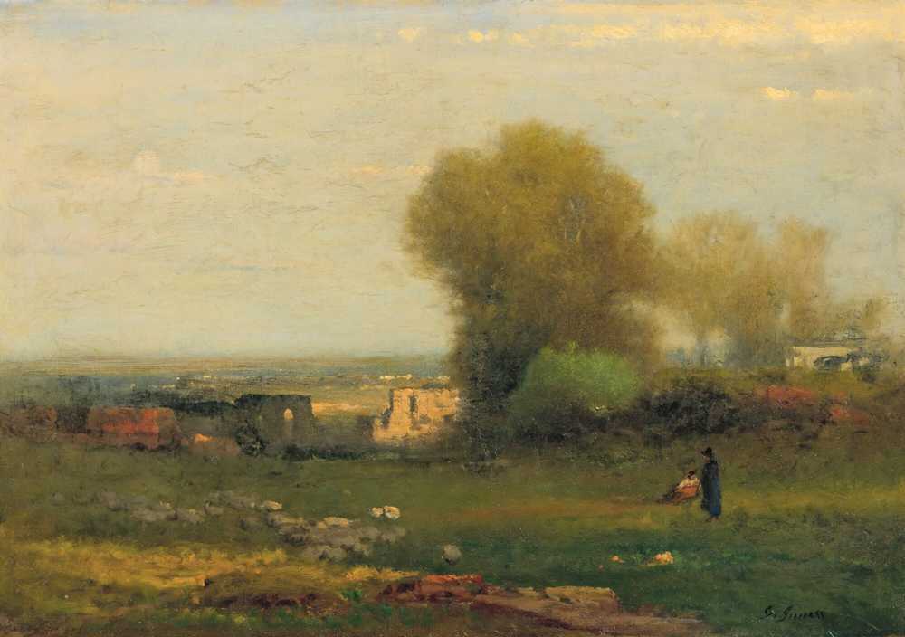 By The Old Aqueduct, Campagna, Italy (circa 1873) - George Inness