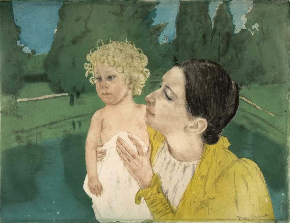 By the Pond (circa 1896) - Mary Cassatt
