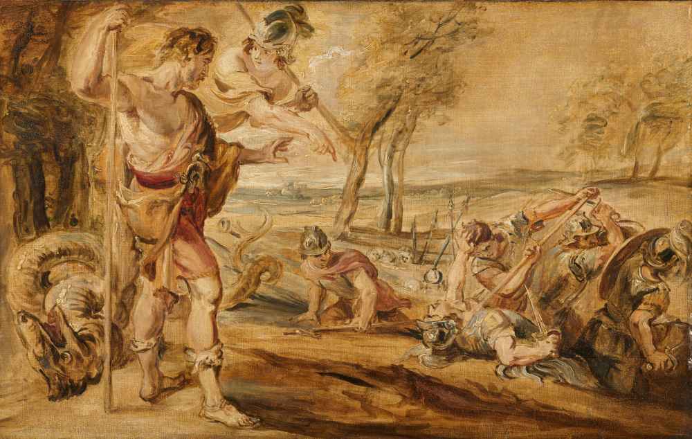 Cadmus, Guided by Minerva, Observes the Spartoi Fighting - Peter Paul 