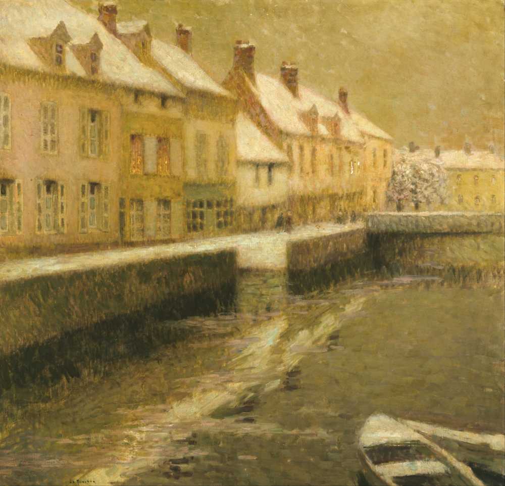 Canal in Bruges, winter (1899) - Henri Le Sidaner
